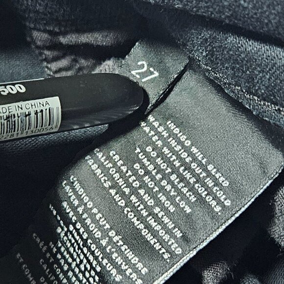 J Brand Maria Jeans Womens Size 27 Skinny Mid Rise Seriously Black Denim Pants - Picture 7 of 7